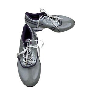 Reebok Womens Athletic Sneakers Silver & Purple Lace-Up size 10